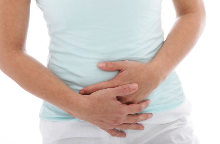 One of the signs of cystitis in a woman is an excruciating pain in the lower abdomen